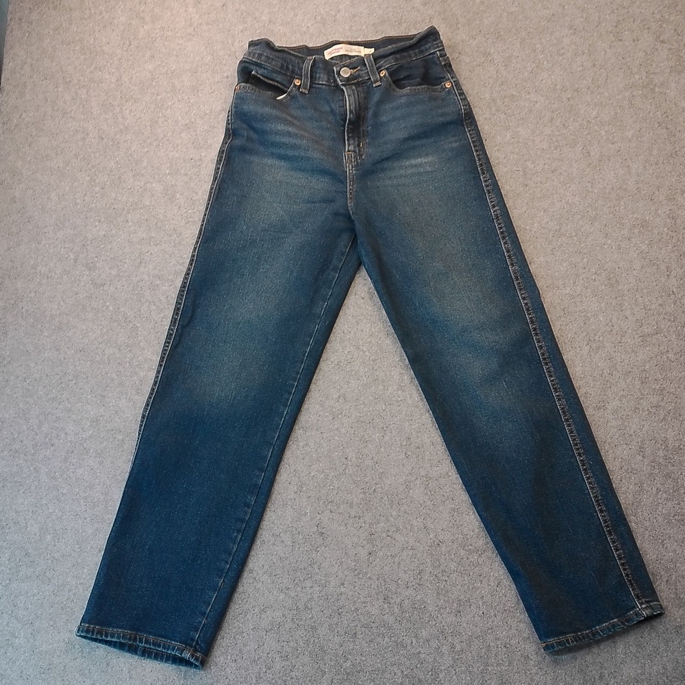 Levi Strauss Signature Vintage High Rise Straight Jeans Dark Wash Size 2